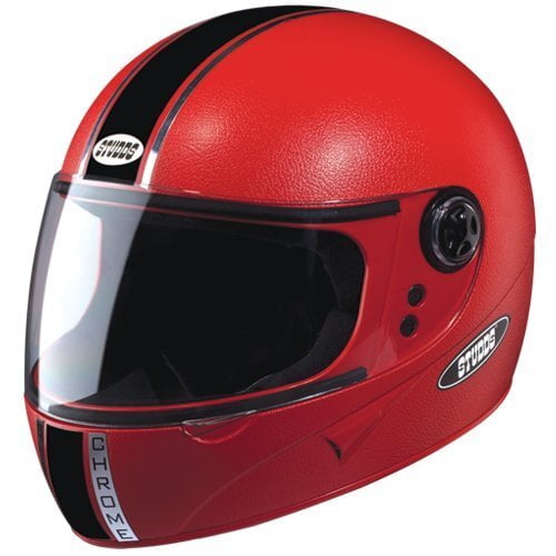 STUDDS CHROME ECONOMY RED WITH PLAIN STRIP C/V (L)