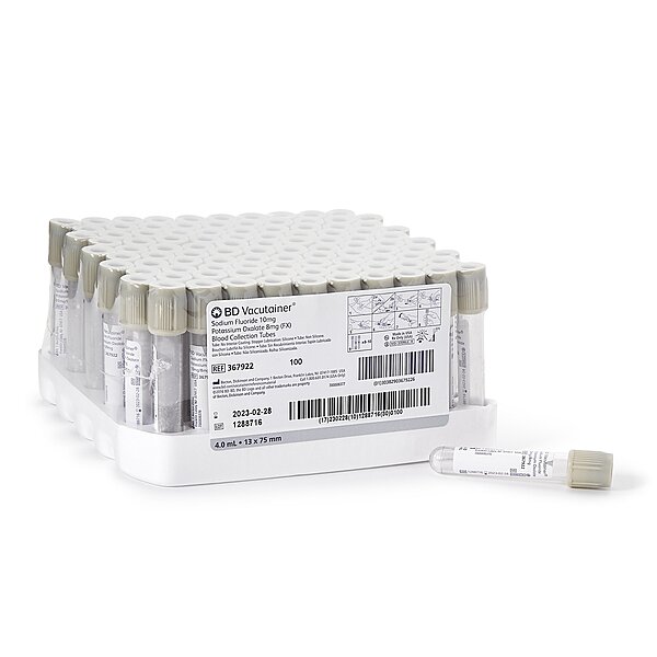 BD Vacutainer® Fluoride/Oxalate Tube 4 mL, Gray Hemogard™ (367922)