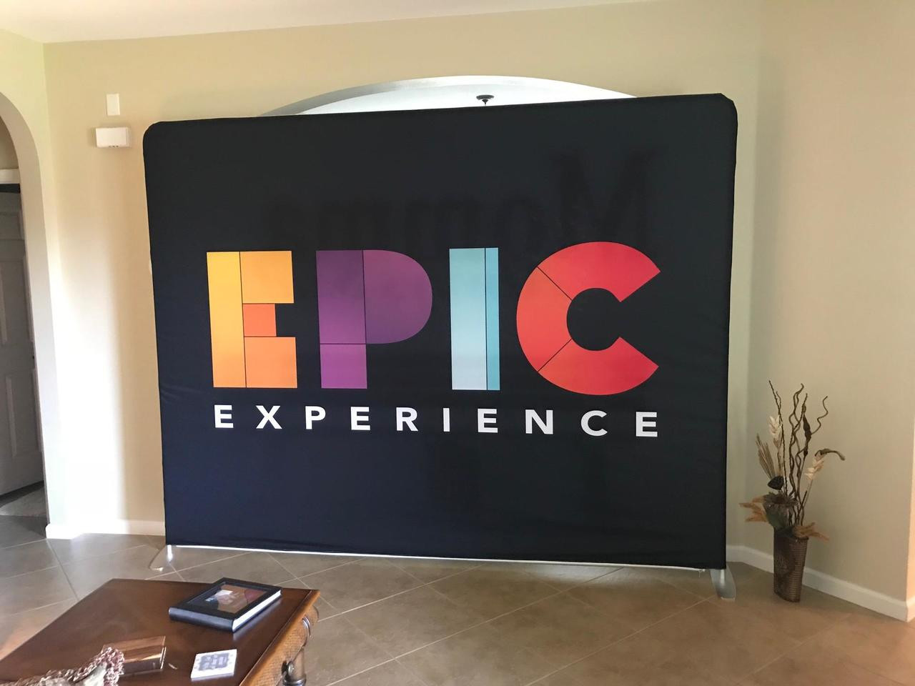 10ft Tension Fabric Backdrop (Single or Double Side Print) 10ft Tension Fabric Backdrop (Single or Double Side Print)