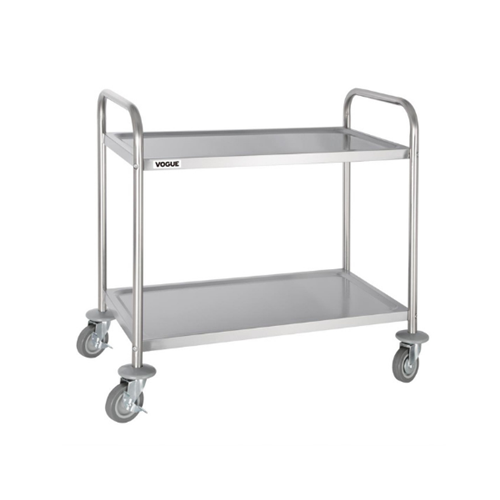 Stainless Steel 2 Tier Clearing Trolley