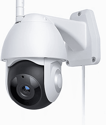 Security Camera Outdoor, WiFi 360 Camera 1080P Security Camera System IP66 Waterproof with Motion Detection and Infrared Night Vision, SD Card Storage & Cloud Storage and Works with Alexa Google Home