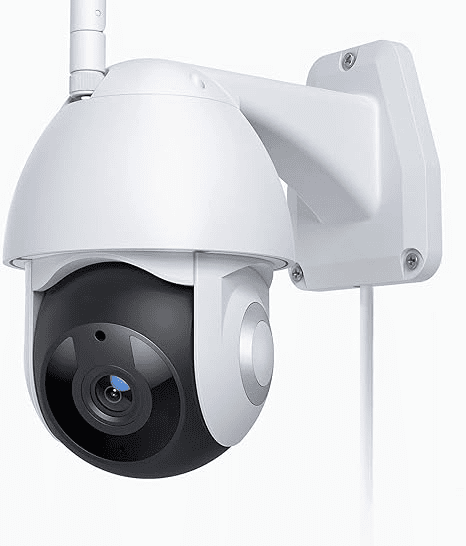 Security Camera Outdoor, WiFi 360 Camera 1080P Security Camera System IP66 Waterproof with Motion Detection and Infrared Night Vision, SD Card Storage & Cloud Storage and Works with Alexa Google Home