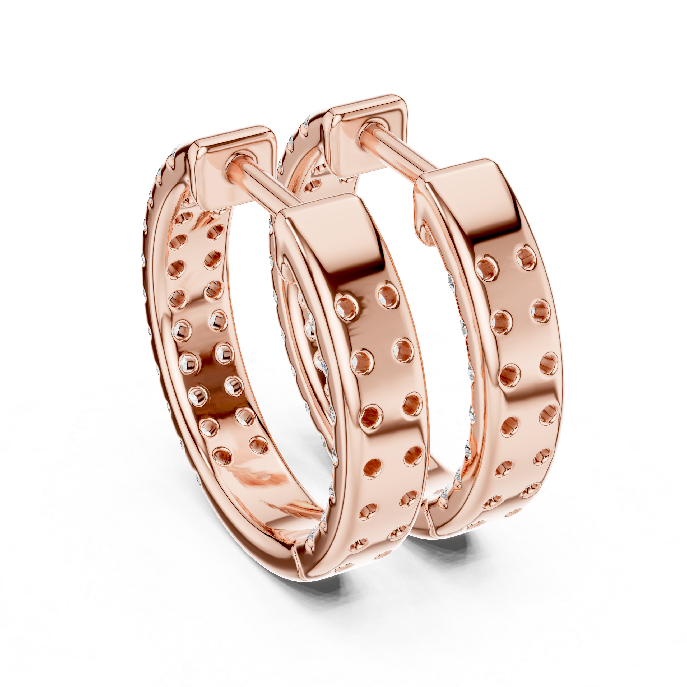 Eclectic dual line hoops