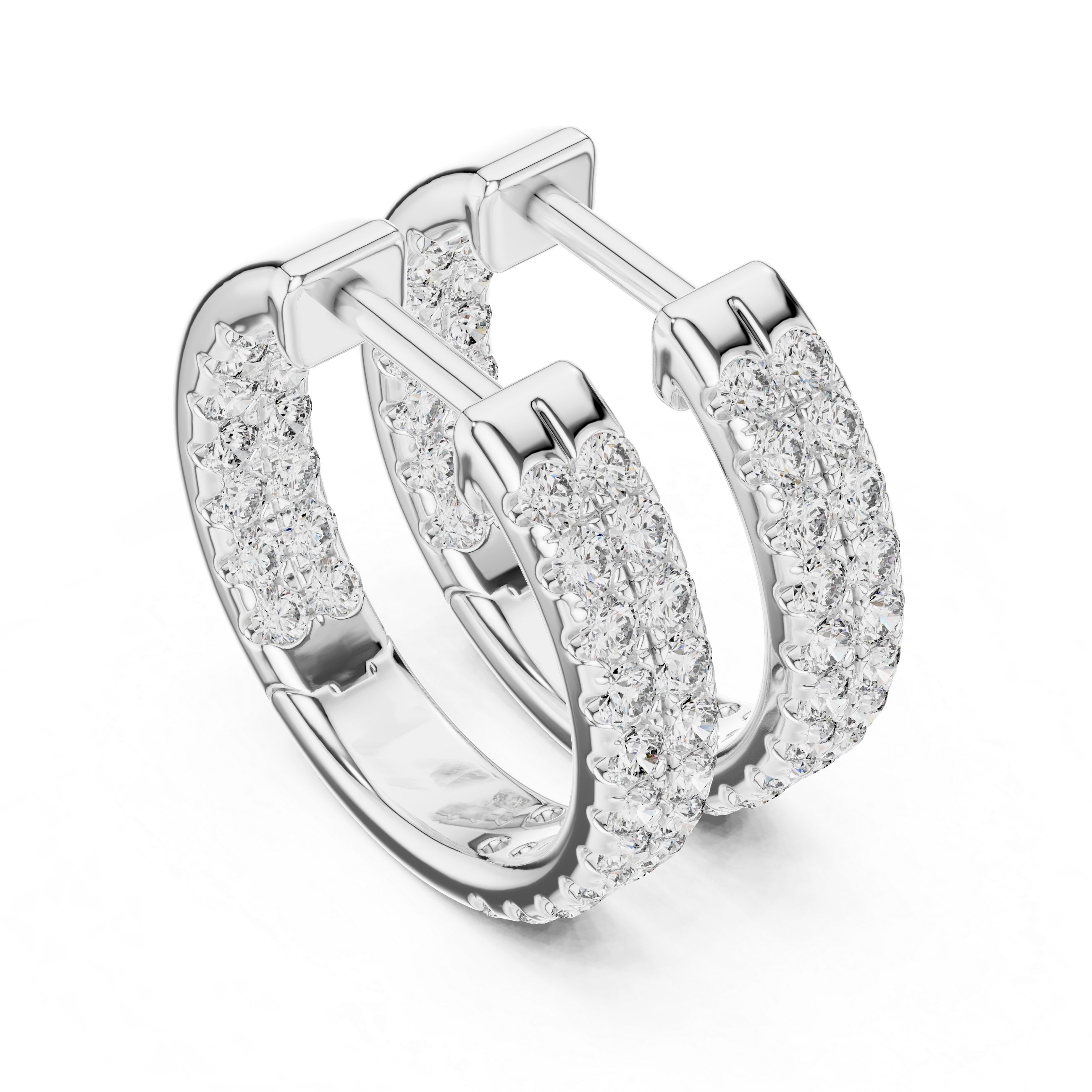 Eclectic dual line hoops