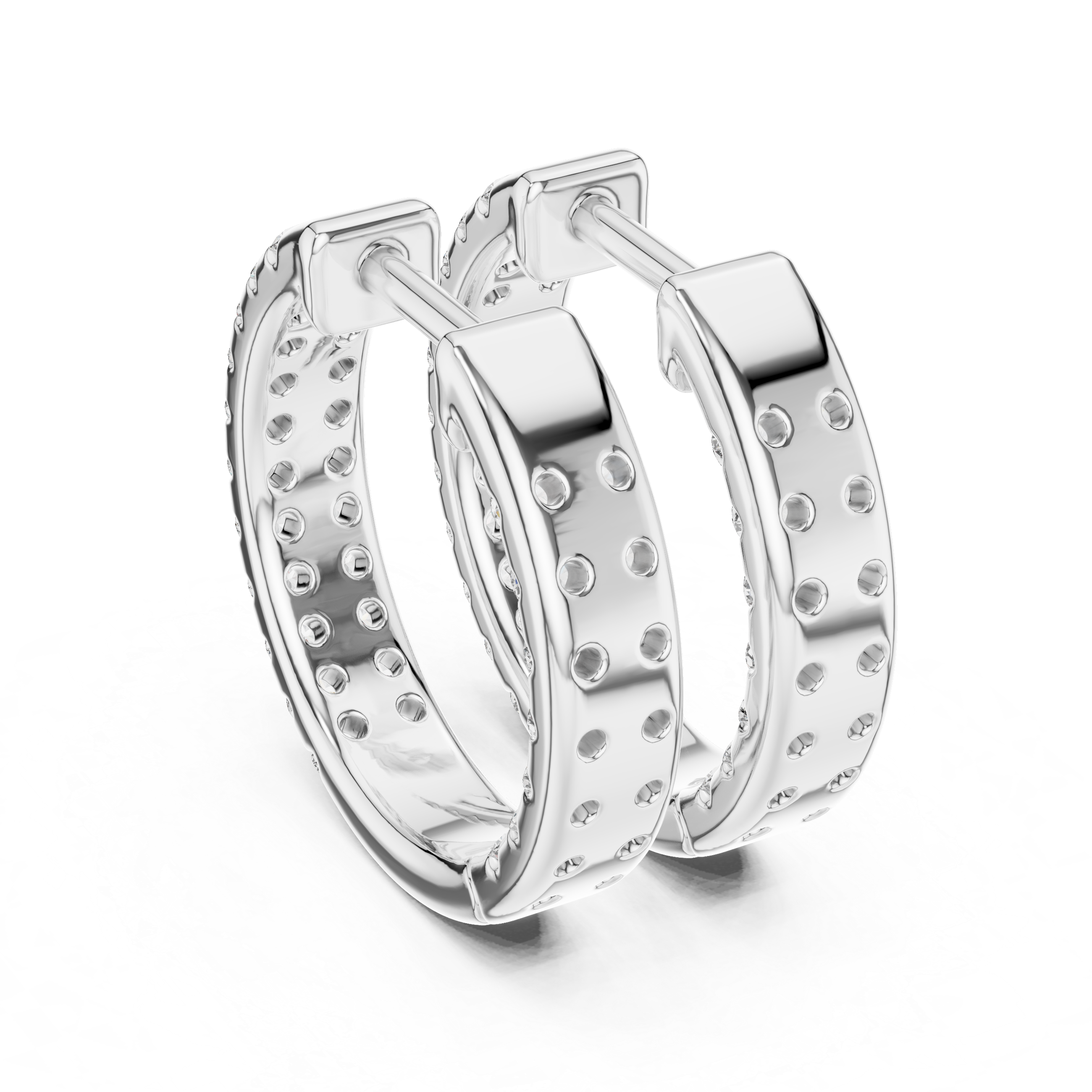 Eclectic dual line hoops
