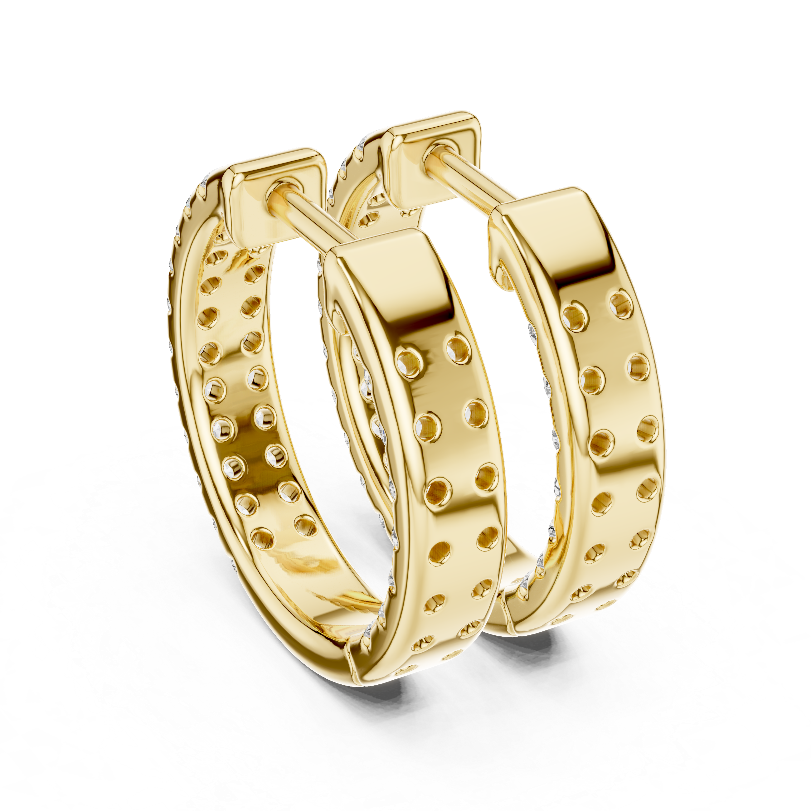 Eclectic dual line hoops