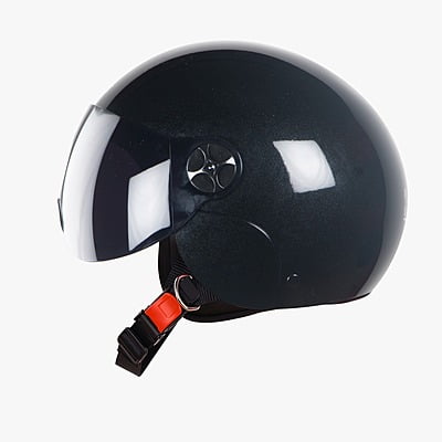 STEELBIRD SBH-16 REX GLOSSY BLACK C/V (M)