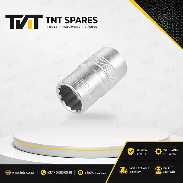 SHIND 16mm 1/2" Drive 12-Point Bi-Hex Socket CR-V