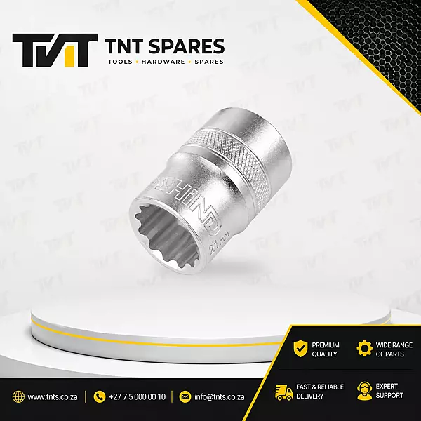 SHIND 21mm 1/2" Drive 12-Point Bi-Hex Socket CR-V