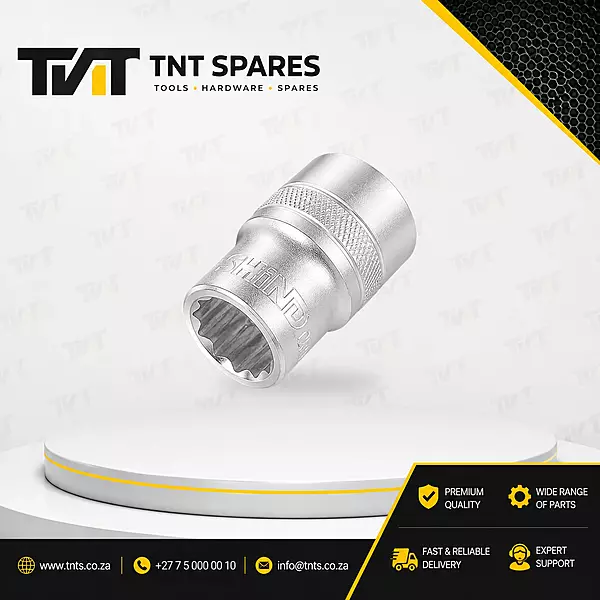 SHIND 1/2" Drive 12-Point Bi-Hex Socket 22mm CR-V