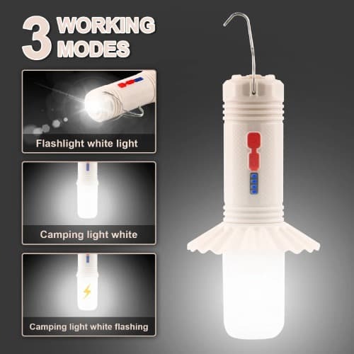 SOLAR CAMPING LIGHT WITH SOLAR PANEL