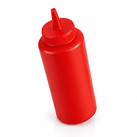 Condiment 12oz Squeeze Bottle RED 6/1