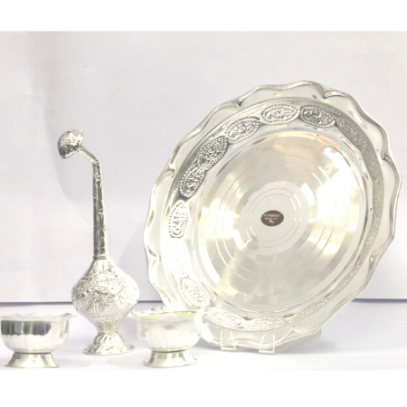 German Silver Welcome Set/Kit for Gifting (Contains 7 Articles)