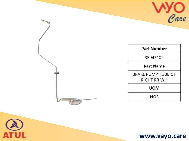 BRAKE PUMP TUBE OF RIGHT RR WH - 33042102 - GEMINI ULTRA