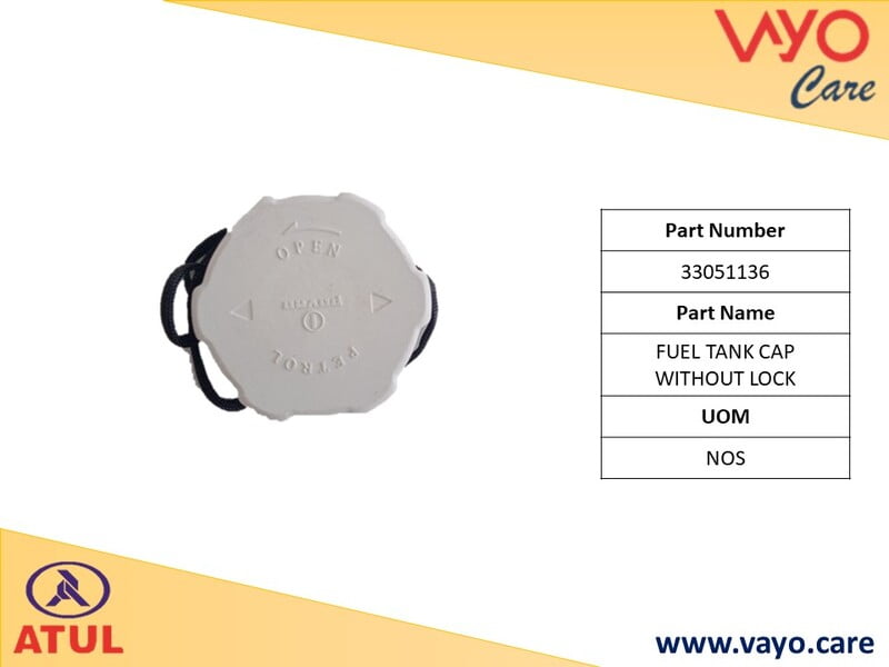 FUEL TANK CAP WITHOUT LOCK - 33051136 - GEMINI ULTRA