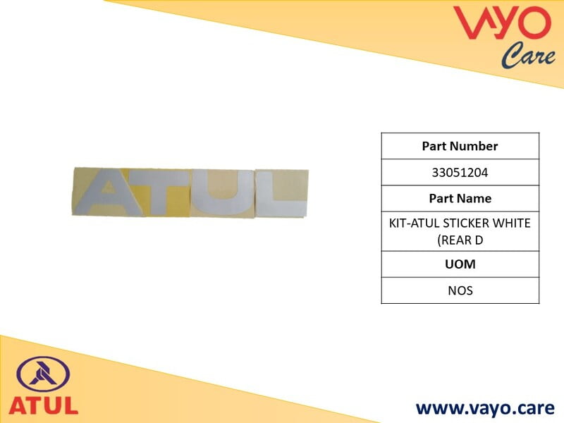 KIT-ATUL STICKER WHITE (REAR DOOR) - 33051204 - GEMINI ULTRA