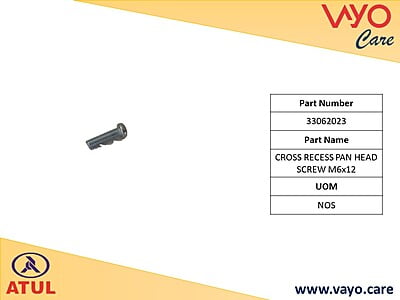 CROSS RECESS PAN HEAD SCREW M6X12 - 33062023 - GEMINI ULTRA