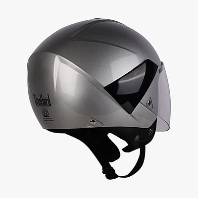 STEELBIRD SBH-5 TRIPLE NINE GLOSSY SILVER C/V 580 MM