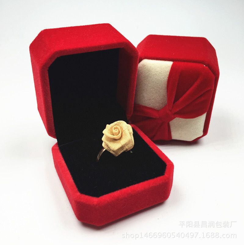 ENGAGEMENT/WEDDING RING VELVET PRESENTATION CASE (WITHOUT RING) -PINK
