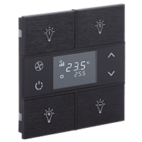 EAE KNX Switch Rosa Metal Series 2 Fold With Thermostat