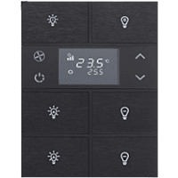 EAE KNX Switch Rosa Metal Series 3 Fold With Thermostat