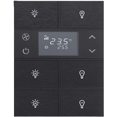 EAE KNX Switch Rosa Metal Series 3 Fold With Thermostat