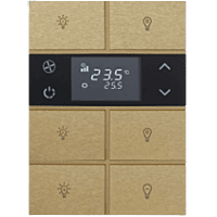 EAE KNX Switch Rosa Metal Series 3 Fold With Thermostat