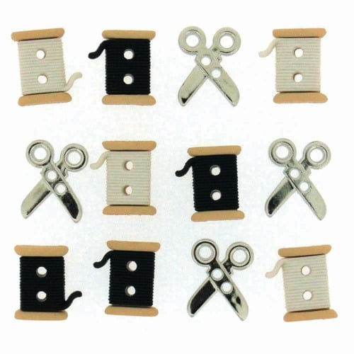Bottoni Dress It Up Var. Spools/Scissors