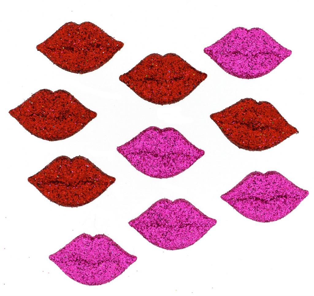 Bottoni Dress It Up Var. Glitter Lips