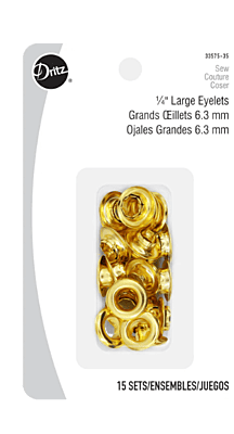 1/4 Eyelets, Brass f/ Leather Binder