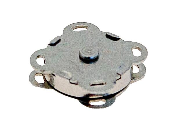 Chiusura magnetica da cucire 14 mm nichelato Chiusura magnetica da cucire 14 mm nichelato