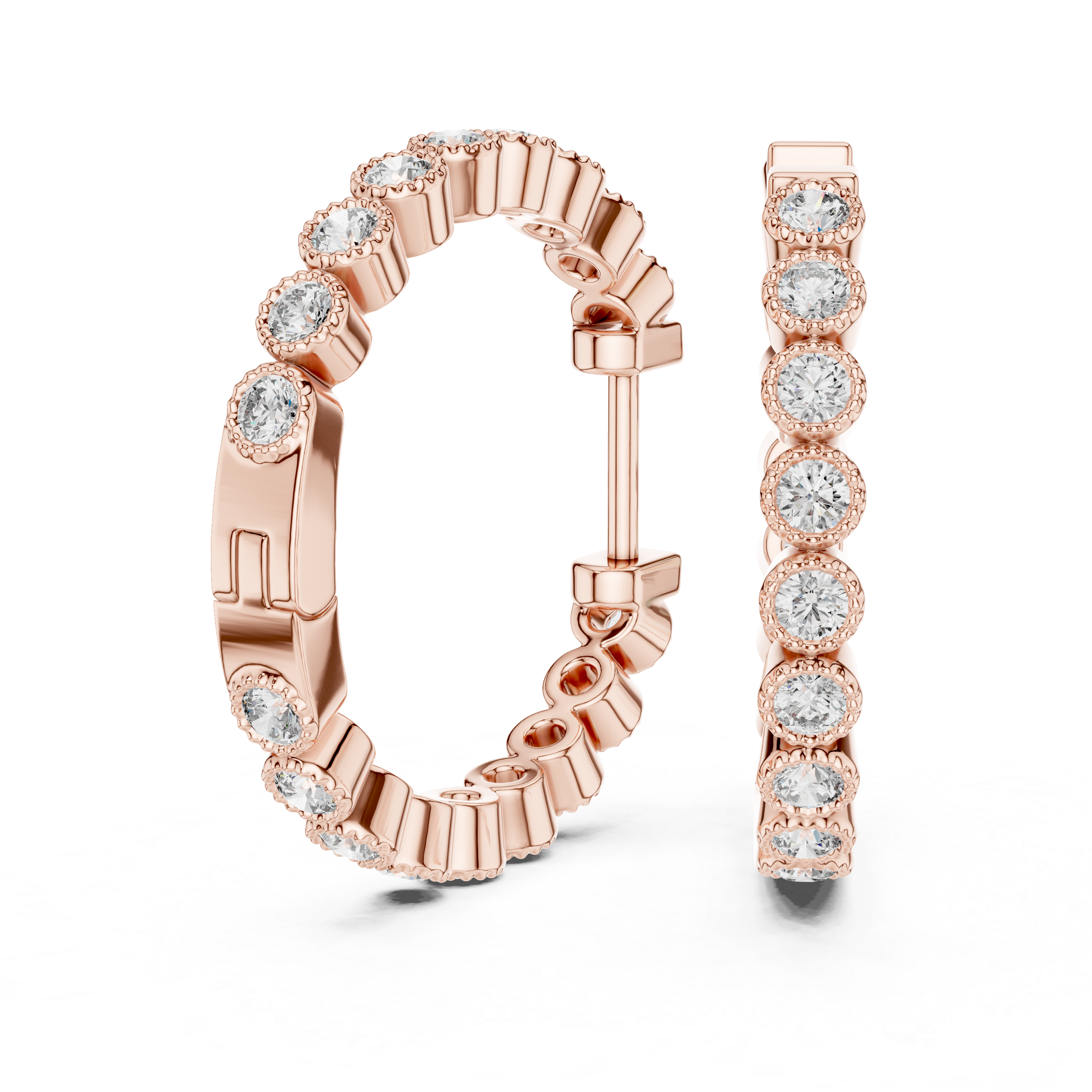 Moderna milgrain hoops