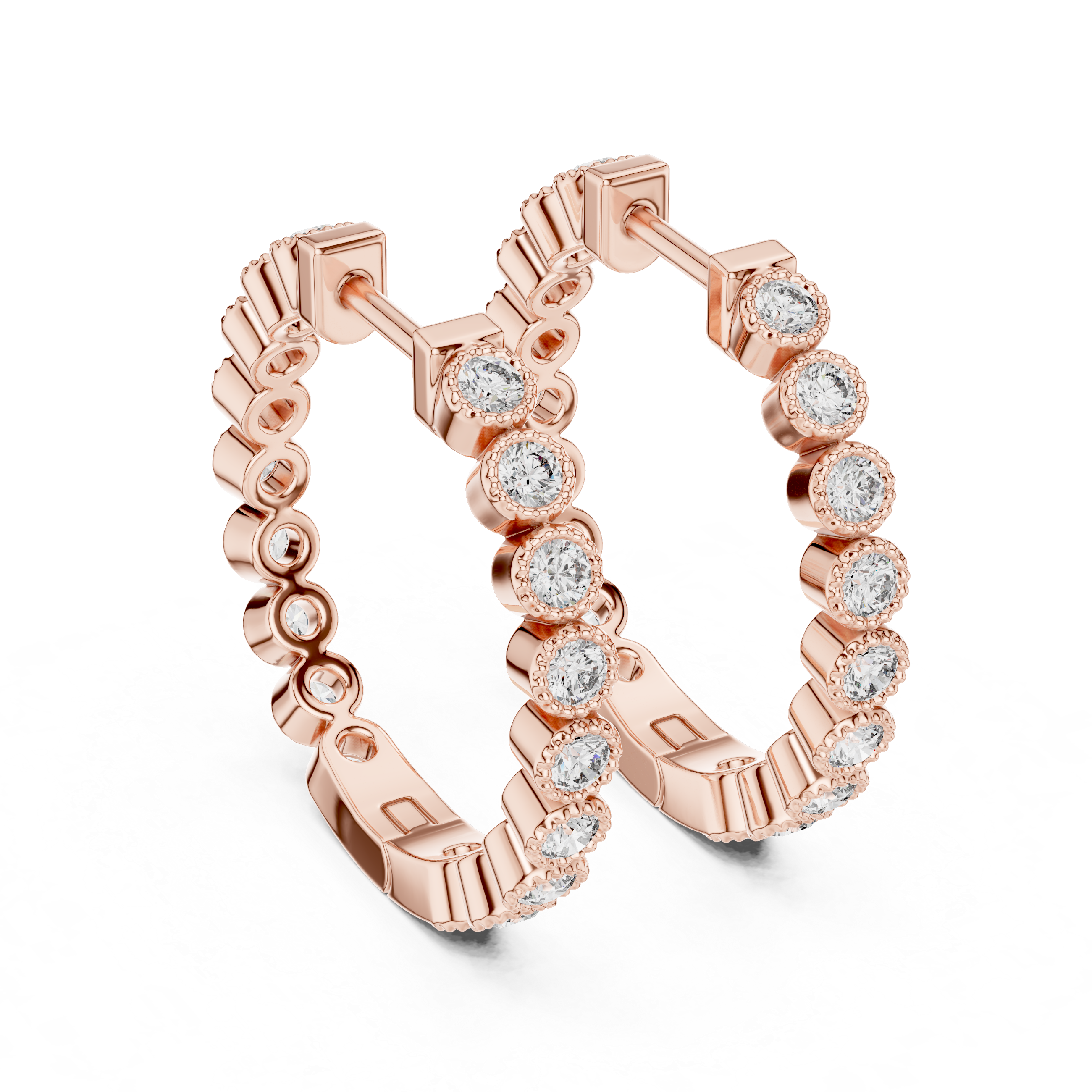 Moderna milgrain hoops