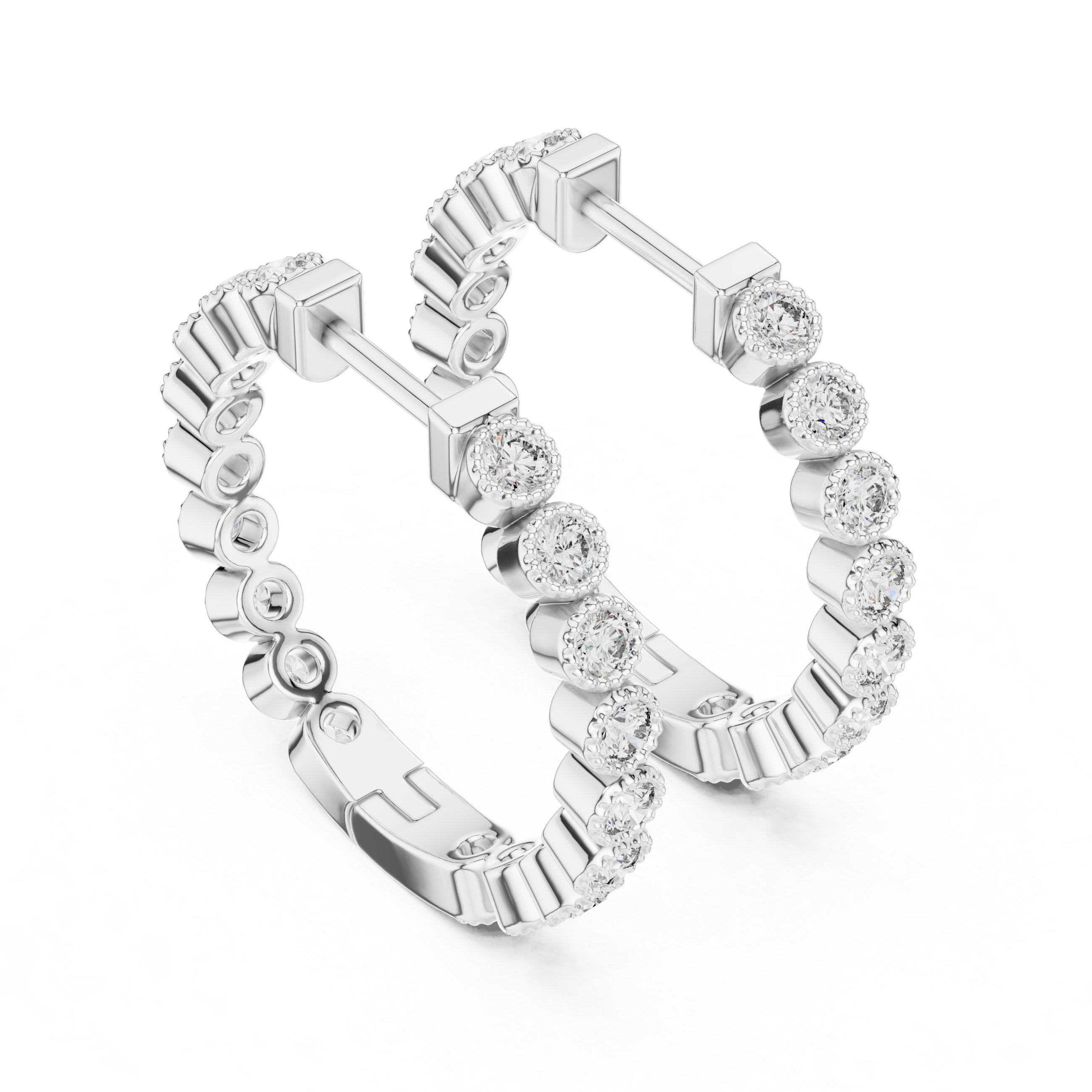 Moderna milgrain hoops