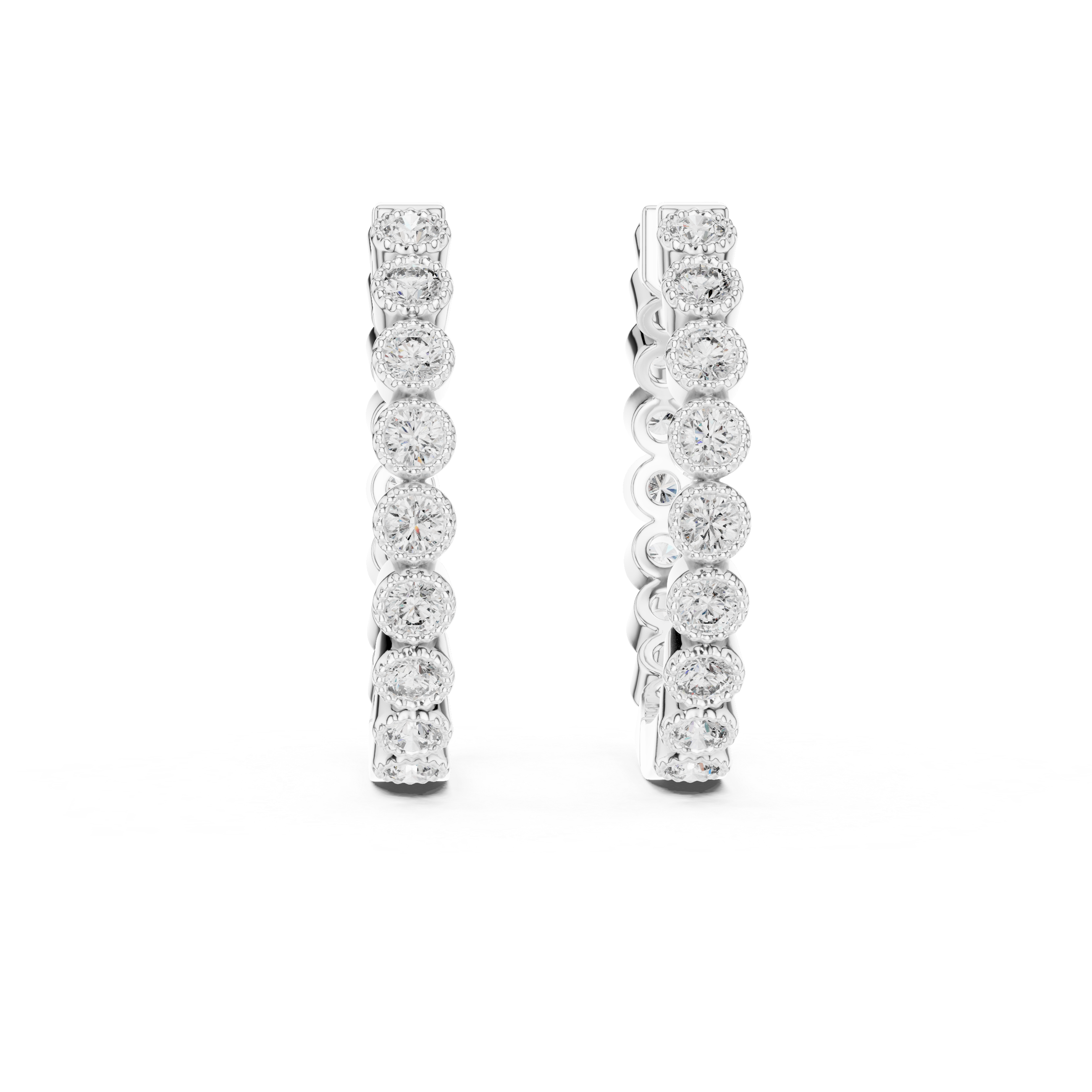 Moderna milgrain hoops