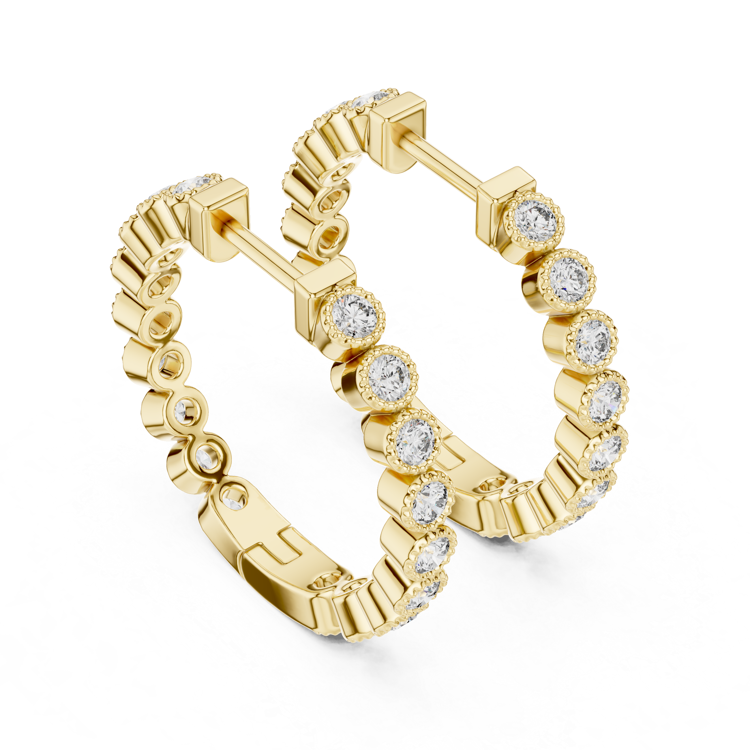 Moderna milgrain hoops