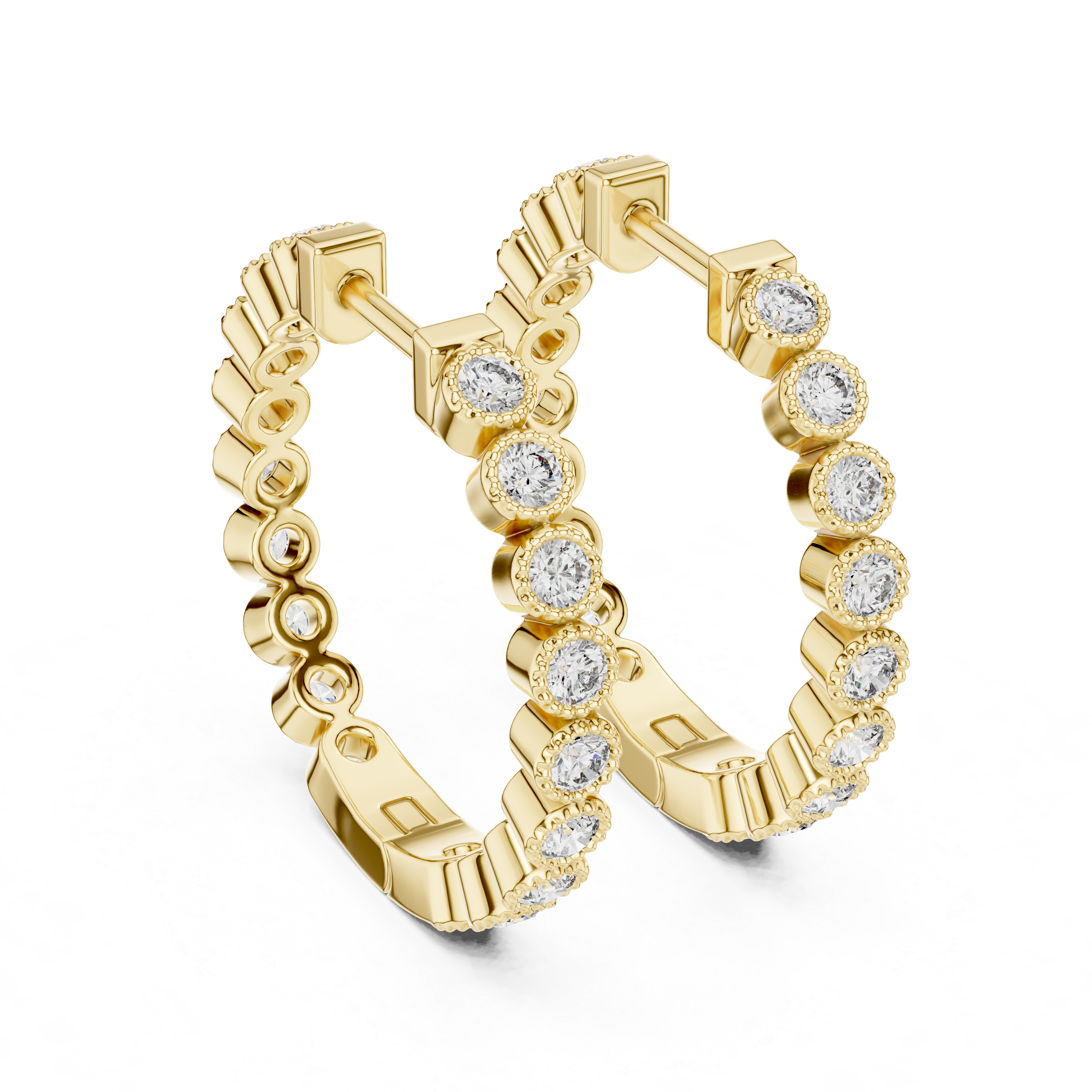 Moderna milgrain hoops