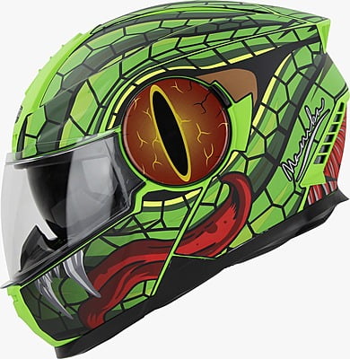 STEELBIRD SBH-40 ISS MAMBA GLOSSY GREEN/GREEN C/V 580 MM