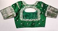 D198: Ready To Ship Beautiful Pure Mangalagiri Saree With Stitched Emboridery Work Blouse