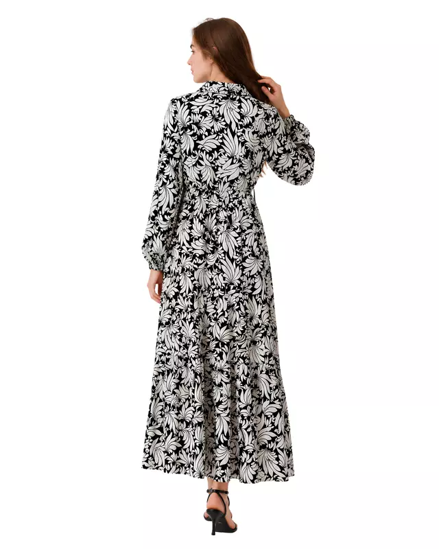 Printed Tiered Maxi Dress