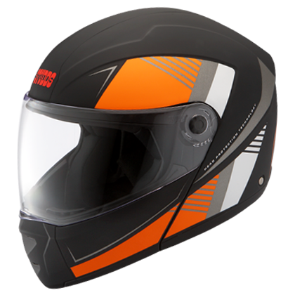 STUDDS NINJA ELITE SUPER D3 MATT BLACK N10 ORANGE L