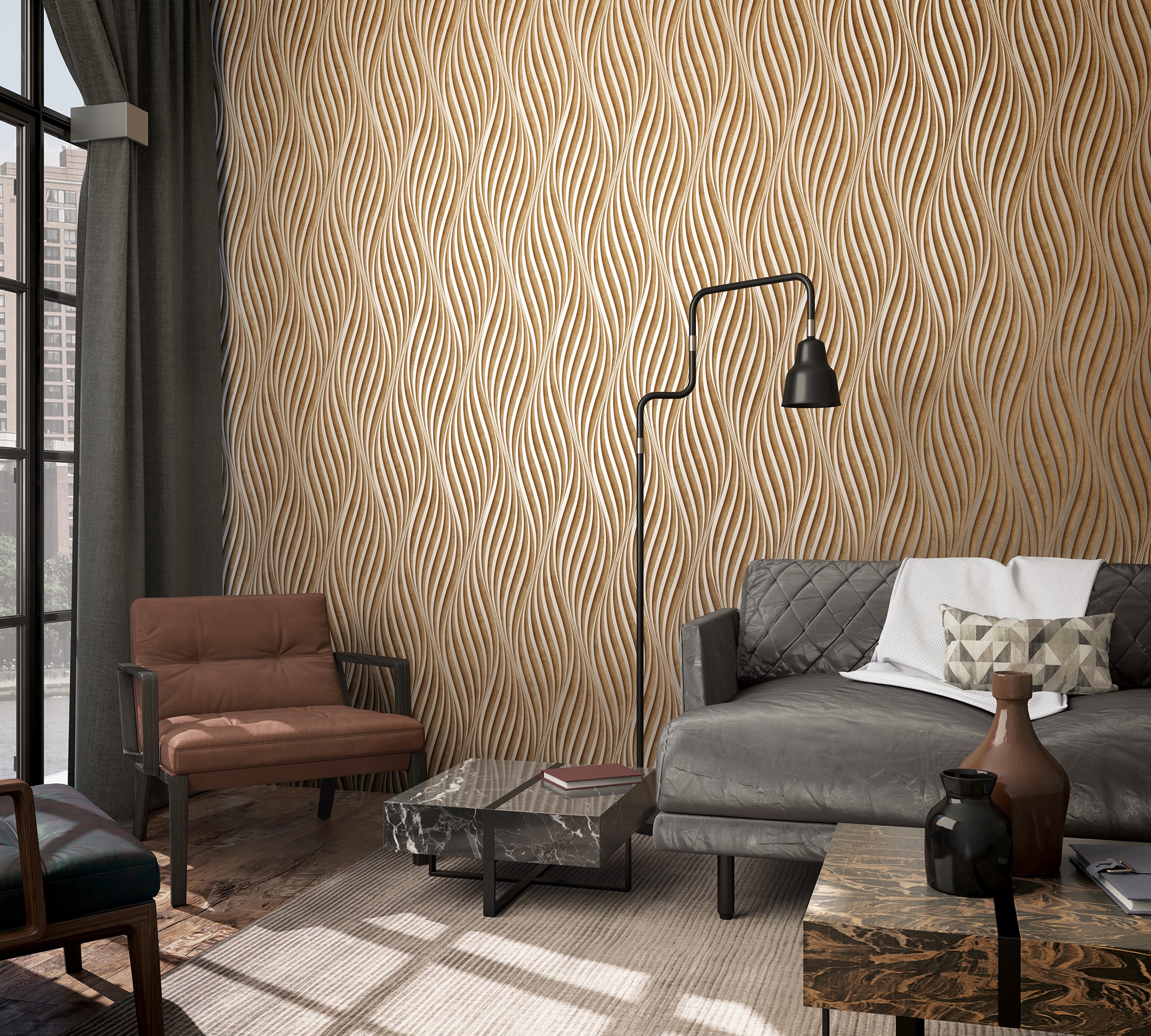 34262 Wallpaper City Glow