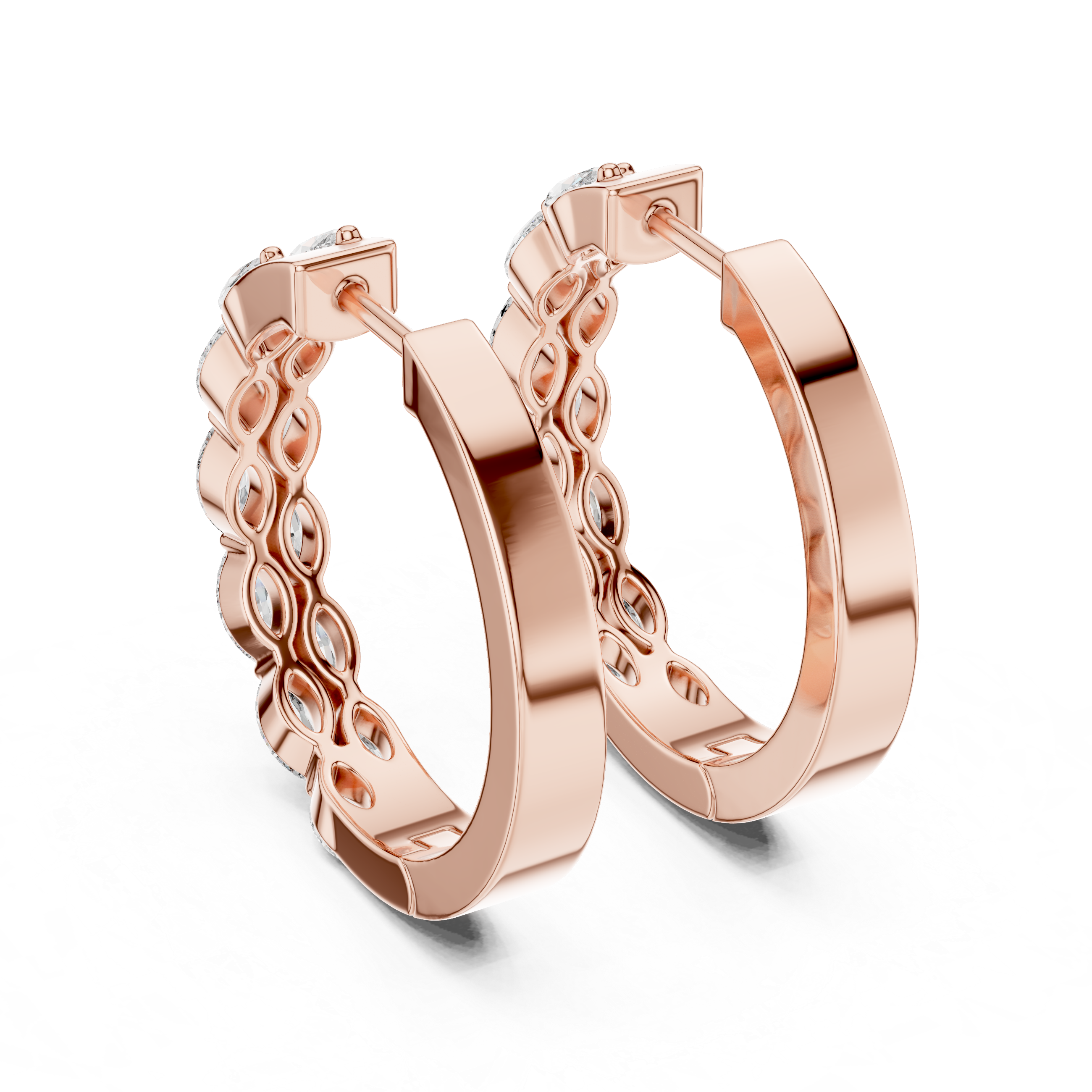 The Marquise twin row hoop