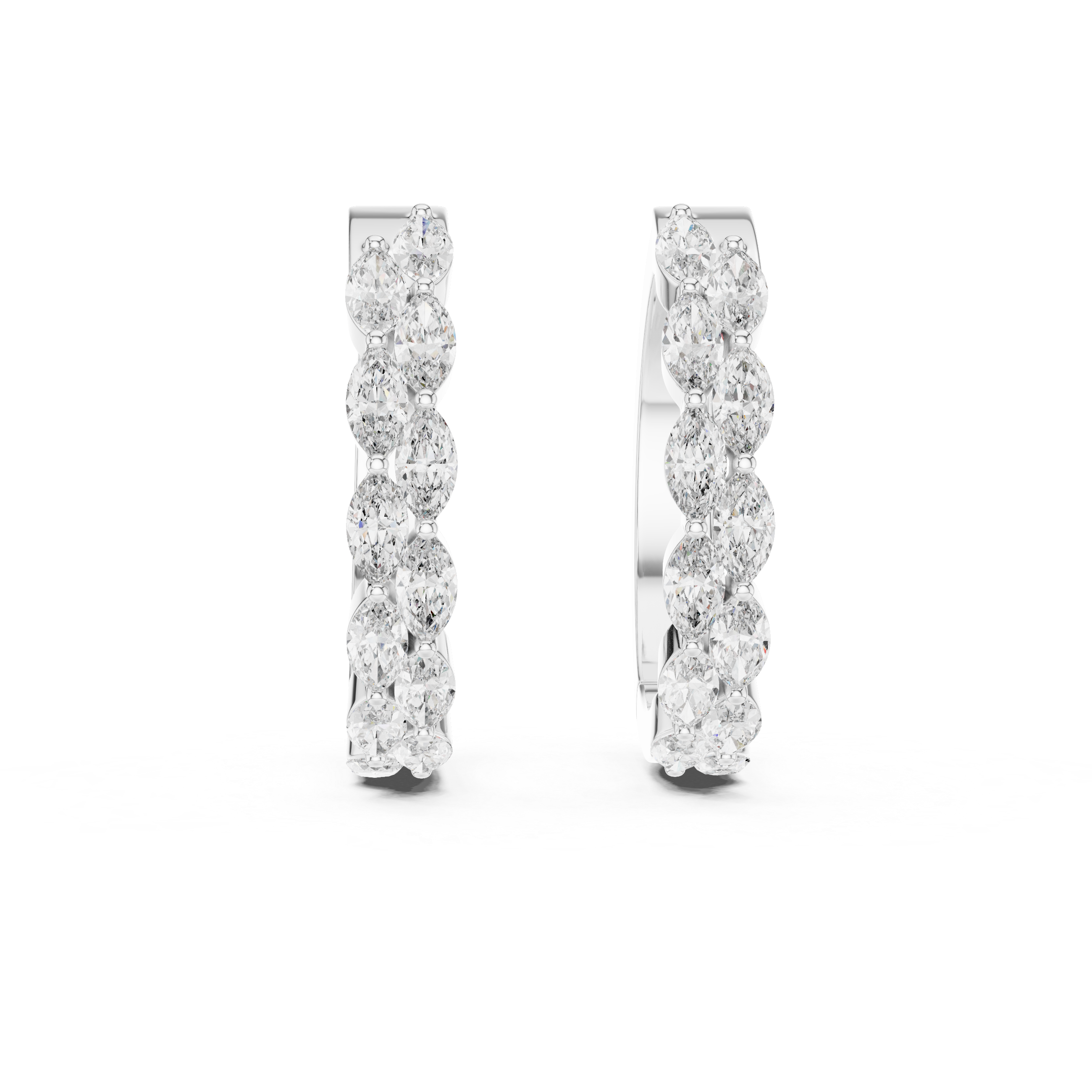 The Marquise twin row hoop