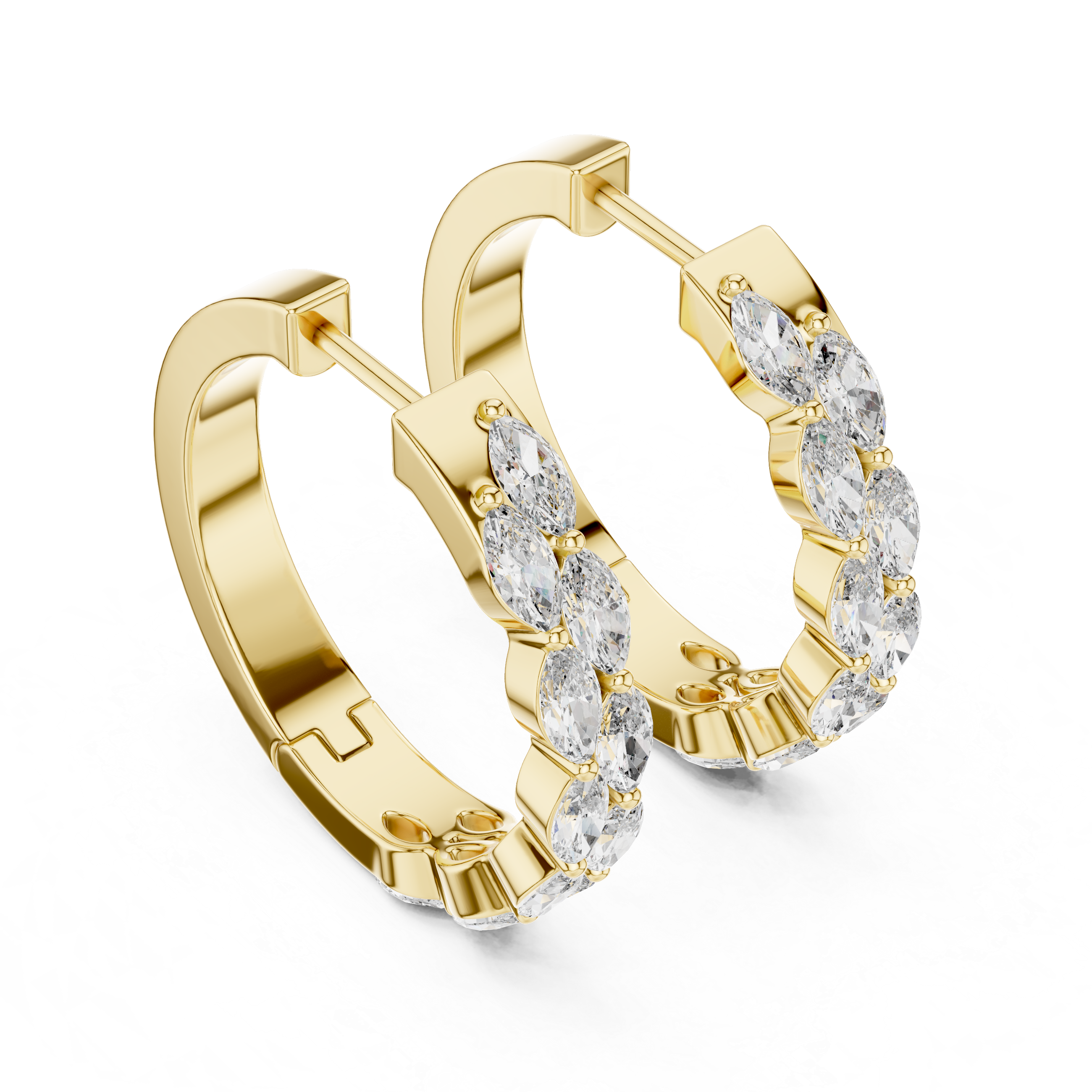 The Marquise twin row hoop