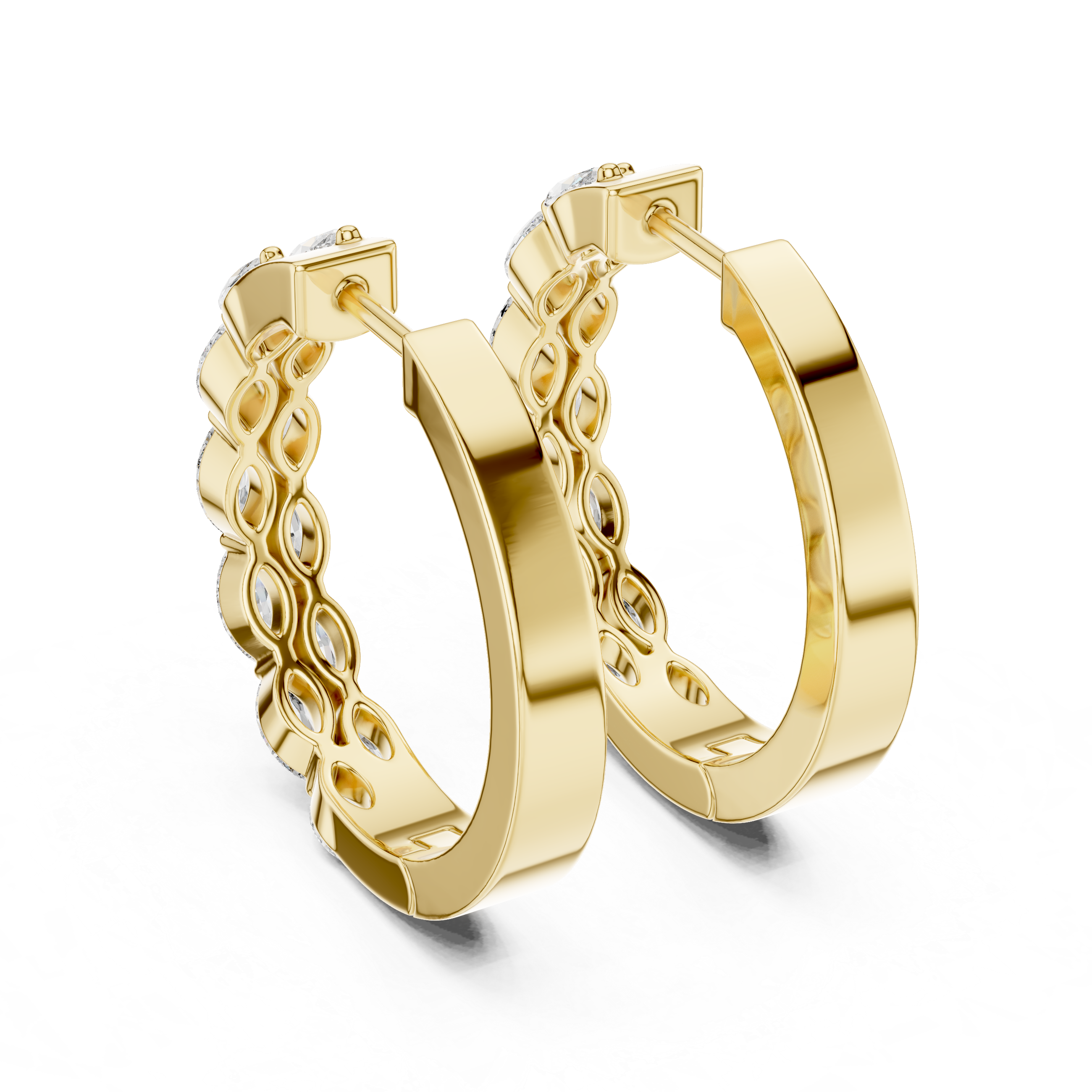 The Marquise twin row hoop
