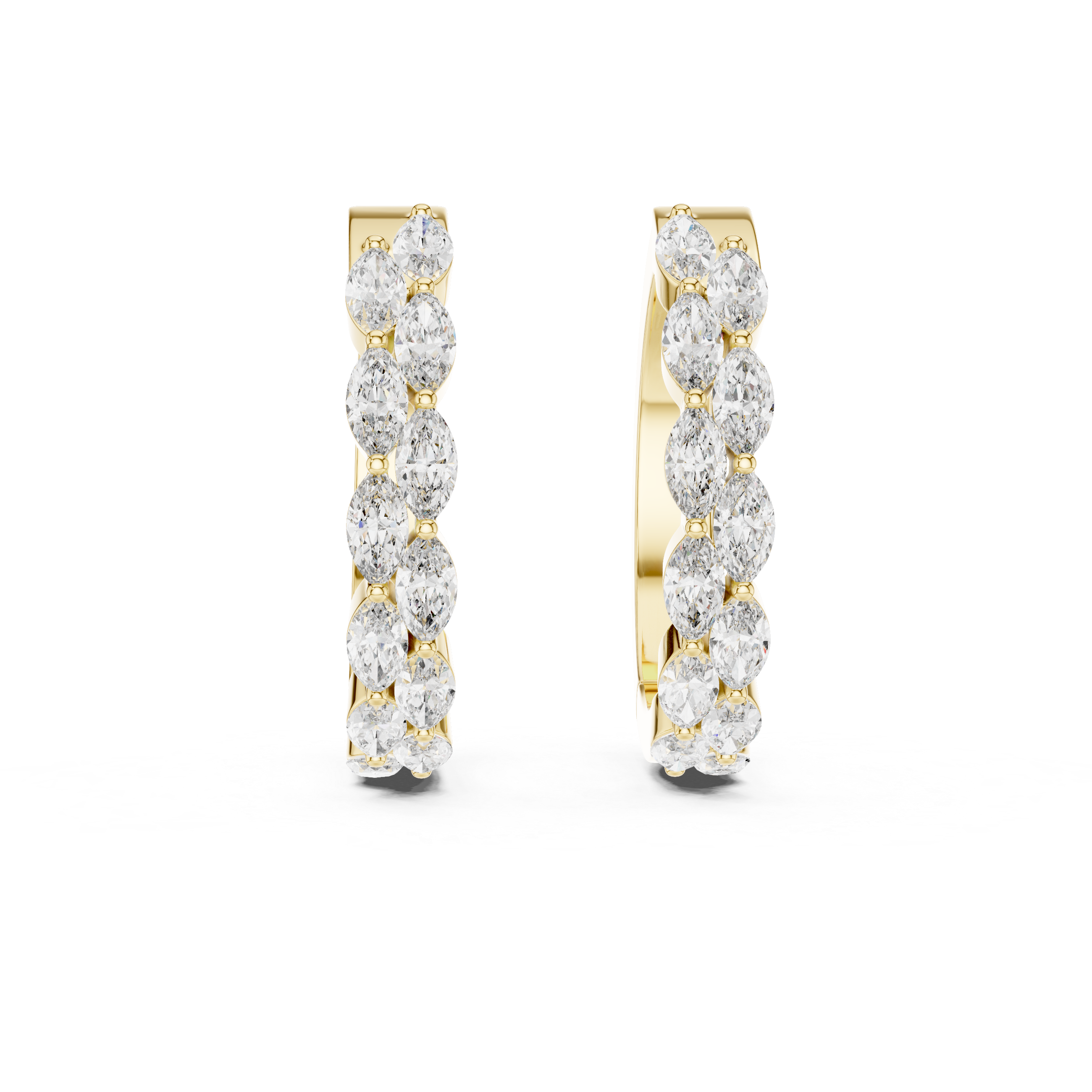 The Marquise twin row hoop