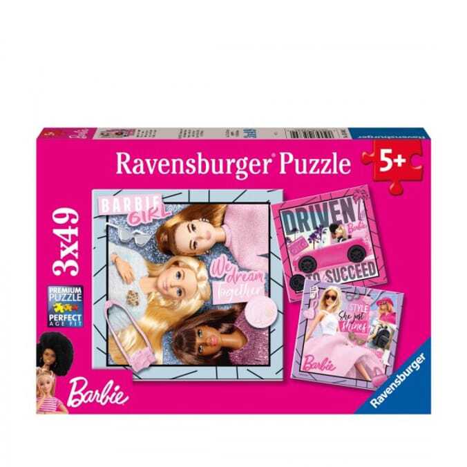 Barbie 49 Piece Jigsaw Puzzle 3 Pack
