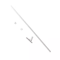 White flag pole 35cm