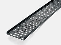 CANFORD PLASTIC CABLE TRAY 105mm, 2 metre length, black CANFORD PLASTIC CABLE TRAY 105mm, 2 metre length, black